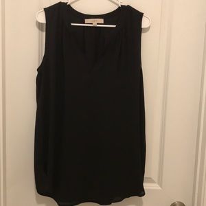 Loft black tank top blouse